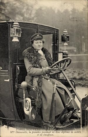 Ansichtskarte / Postkarte Paris, Mme Decourcelle, les Femmes Chauffeur