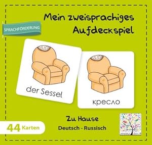 Bild des Verkufers fr Mein zweisprachiges Aufdeckspiel, Zu Hause Deutsch-Russisch (Kinderspiel) zum Verkauf von AHA-BUCH GmbH