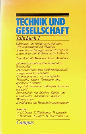 Immagine del venditore per Technik fr die Menschen - in: Technik und Gesellschaft : Jahrbuch 1. venduto da books4less (Versandantiquariat Petra Gros GmbH & Co. KG)
