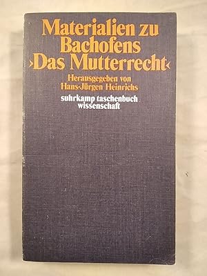 Materialien zu Bachofens "Das Mutterrecht".