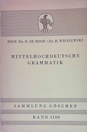 Bild des Verkufers fr Mittelhochdeutsche Grammatik. Sammlung Gschen ; Bd. 1108 zum Verkauf von books4less (Versandantiquariat Petra Gros GmbH & Co. KG)