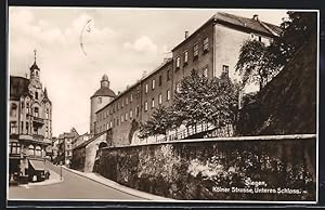 Ansichtskarte Siegen, Kölner Strasse, Unteres Schloss