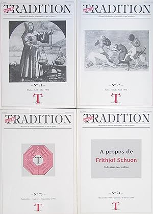 Vers la Tradition N° 71 à 74 - Année 1998 Complète