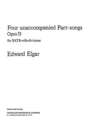 Imagen del vendedor de Four Unaccompanied Part-Songs Opus 53 With SATB With Divisions a la venta por GreatBookPrices