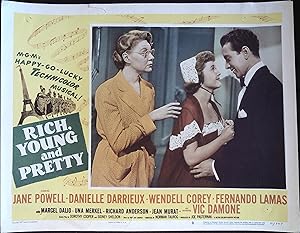 Immagine del venditore per Rich, Young and Pretty Lobby Card #3 1951 Jane Powell, Vic Damone, Una Merkel! venduto da AcornBooksNH