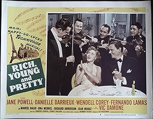 Imagen del vendedor de Rich, Young and Pretty Lobby Card #8 1951 Jane Powell and Wendell Corey! a la venta por AcornBooksNH