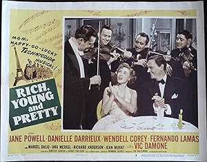 Seller image for Rich, Young and Pretty Lobby Card #8 1951 Jane Powell and Wendell Corey! for sale by AcornBooksNH