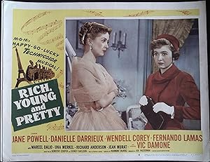 Seller image for Rich, Young and Pretty Lobby Card #6 1951 Jane Powell & Danielle Darrieux! for sale by AcornBooksNH