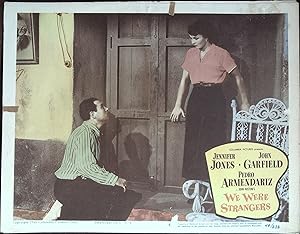 Image du vendeur pour We were Strangers Lobby Card #6 1949 Jennifer Jones & Pedro Armendartz! mis en vente par AcornBooksNH