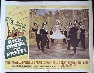 Image du vendeur pour Rich, Young and Pretty Lobby Card #2 1951 Danielle Darrieux in production number mis en vente par AcornBooksNH