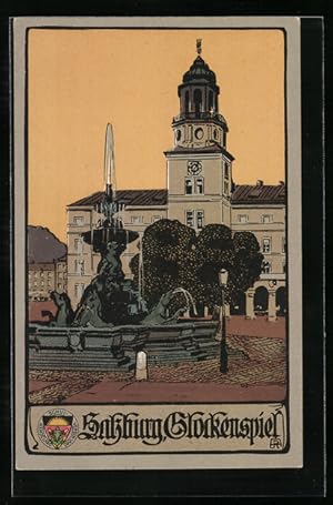 Künstler-Ansichtskarte Deutscher Schulverein NR. 314: Salzburg, Glockenspiel