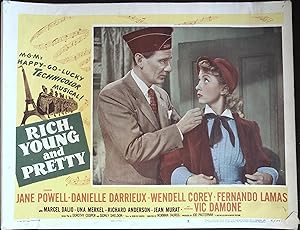 Seller image for Rich, Young and Pretty Lobby Card #5 1951 Wendell Corey & Danielle Darrieux! for sale by AcornBooksNH