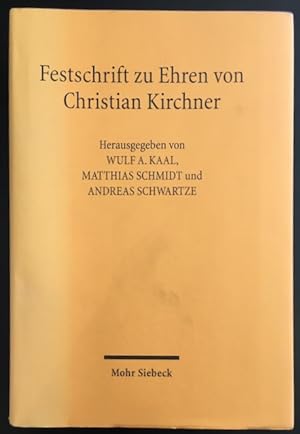 Bild des Verkufers fr Festschrift zu Ehren von Christian Kirchner. zum Verkauf von Antiquariat Im Seefeld / Ernst Jetzer