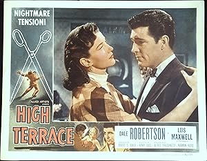 Imagen del vendedor de High Terrace Lobby Card 1956 Dale Robertson, Lois Maxwell! a la venta por AcornBooksNH