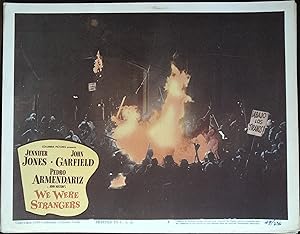 Imagen del vendedor de We were Strangers Lobby Card #3 1949 Revolution is in the air! a la venta por AcornBooksNH