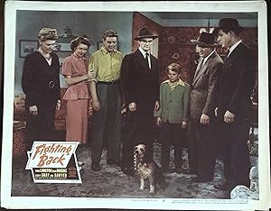 Imagen del vendedor de Fighting Back Lobby Card #4 1948 Cast with Daisy the Dog! a la venta por AcornBooksNH