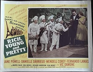 Image du vendeur pour Rich, Young and Pretty Lobby Card #7 1951 Jane Powell and Vic Damone! mis en vente par AcornBooksNH