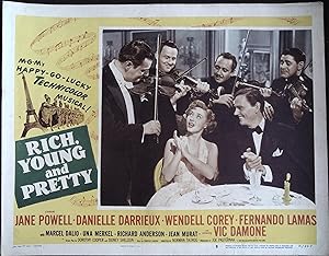 Seller image for Rich, Young and Pretty Lobby Card #8 1951 Jane Powell and Wendell Corey! for sale by AcornBooksNH