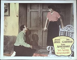 Image du vendeur pour We were Strangers Lobby Card #6 1949 Jennifer Jones & Pedro Armendartz! mis en vente par AcornBooksNH