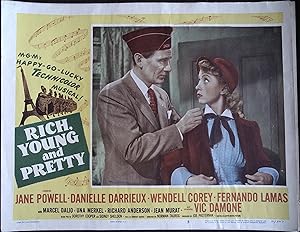 Image du vendeur pour Rich, Young and Pretty Lobby Card #5 1951 Wendell Corey & Danielle Darrieux! mis en vente par AcornBooksNH