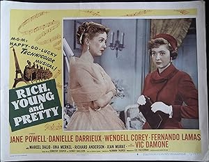 Imagen del vendedor de Rich, Young and Pretty Lobby Card #6 1951 Jane Powell & Danielle Darrieux! a la venta por AcornBooksNH