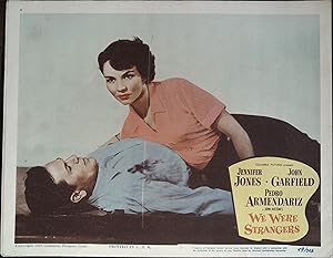 Image du vendeur pour We were Strangers Lobby Card #7 1949 Jennifer Jones & John Garfield! mis en vente par AcornBooksNH