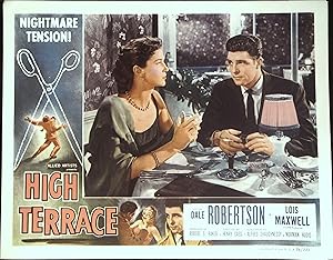 Image du vendeur pour High Terrace Lobby Card 1956 Dale Robertson, Lois Maxwell! mis en vente par AcornBooksNH