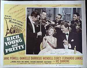 Imagen del vendedor de Rich, Young and Pretty Lobby Card #8 1951 Jane Powell and Wendell Corey! a la venta por AcornBooksNH