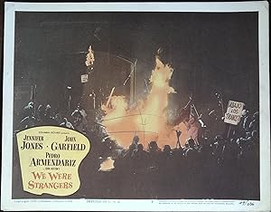 Seller image for We were Strangers Lobby Card #3 1949 Revolution is in the air! for sale by AcornBooksNH