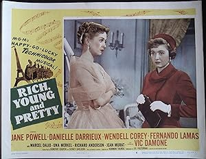 Immagine del venditore per Rich, Young and Pretty Lobby Card #6 1951 Jane Powell & Danielle Darrieux! venduto da AcornBooksNH
