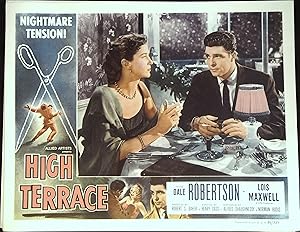 Imagen del vendedor de High Terrace Lobby Card 1956 Dale Robertson, Lois Maxwell! a la venta por AcornBooksNH