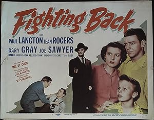 Imagen del vendedor de Fighting Back Lobby Title Card 1948 Paul Langton, Jean Rogers, Gary Gray! a la venta por AcornBooksNH