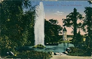 Ansichtskarte (a66 ) Baden-Württemberg Karlsruhe 1917 Schloßgarten Feldpost Schloß