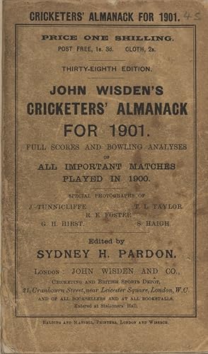 Immagine del venditore per WISDEN CRICKETERS' ALMANACK 1901 venduto da Sportspages