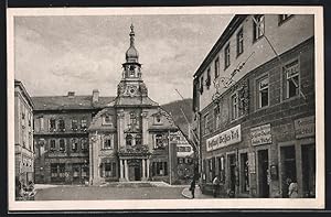 Ansichtskarte Kulmbach, Rathaus, Gasthof Weisses Ross