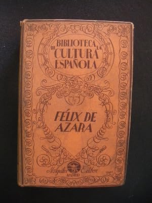 Seller image for Flix de Azara for sale by Vrtigo Libros