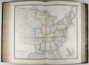 Bild des Verkufers fr A new General Atlas of the World, compiled and constructed with the greatest care from the latest governement and other approved modern surveys and authorities, both english and foreign; containing separate maps of its various countries and states, and exhibiting their boundaries and divisions, chains of mountains, rivers, lakes, also the british and foreign railways, completed and projected: comprehended in forty-seven maps, including ancient maps of Greece, the Roman and Persian Empires, and Palestine, from drawings made expressly for this work by the most eminent draftsmen, and executed by first-rate engravers. zum Verkauf von Schsisches Auktionshaus & Antiquariat