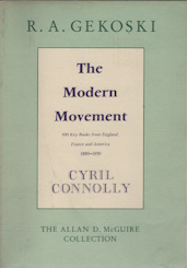 The Allan D. McGuire collection of books from Cyril Connolly's The modern movement