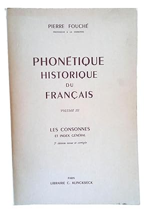 Seller image for Phontique historique du franais - Tome III for sale by Librairie Douin