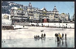 Ansichtskarte Adelboden, Grand Hotel im Winter