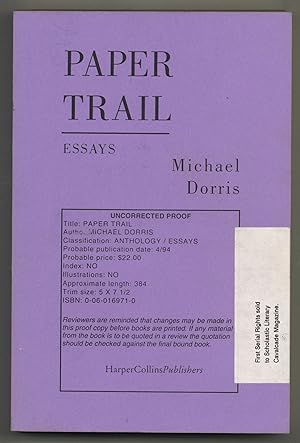 Imagen del vendedor de Paper Trail: Essays a la venta por Between the Covers-Rare Books, Inc. ABAA