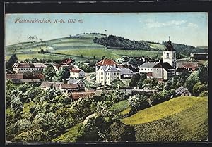 Ansichtskarte Hochneukirchen, Ortsansicht von einem Berg aus