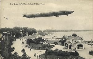 Ansichtskarte / Postkarte Berlin Reinickendorf Tegel, Graf Zeppelin's-Motorluftschiff