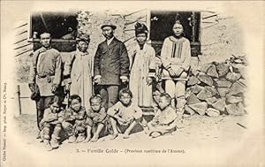 Ansichtskarte / Postkarte Asien, Familie Golde, Gruppenbild, Asiatische Tracht