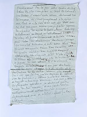 Lettre du marquis de Sade depuis l'asile de Charenton