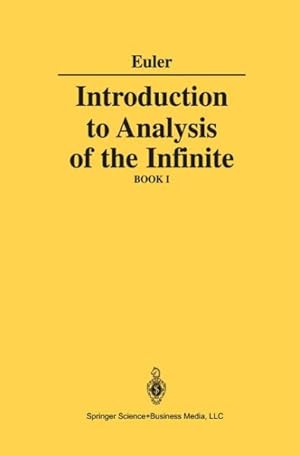 Seller image for Introduction to Analysis of the Infinite, Book I for sale by GreatBookPrices