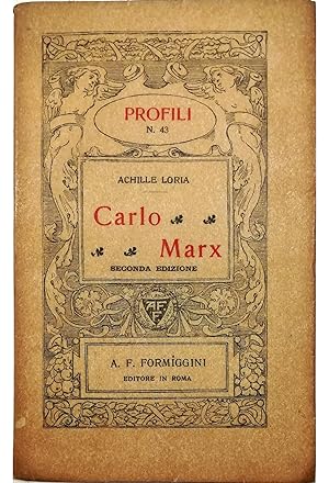 Image du vendeur pour Carlo Marx mis en vente par Libreria Tara