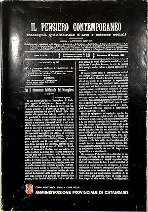 Il pensiero contemporaneo Rassegna d'arte e scienze sociali (Catanzaro, gennaio-novembre 1899)