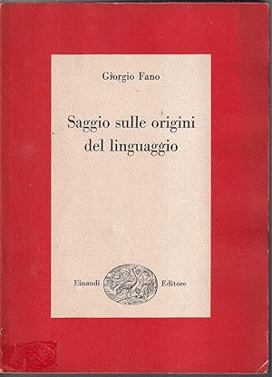 Seller image for Saggio sulle origini del linguaggio Con una storia critica delle dottrine glottogoniche for sale by Libreria Tara