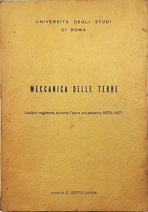 Meccanica delle terre Lezioni registrate durante l'anno accademico 1970-71